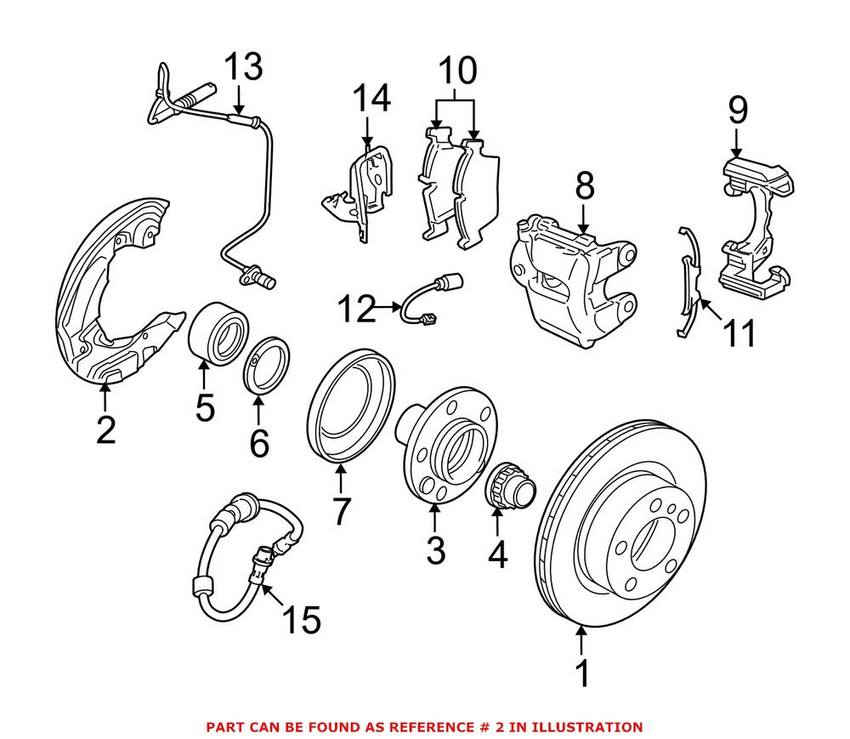 Disc Brake Rotor Backing Plate - Front Passenger Side